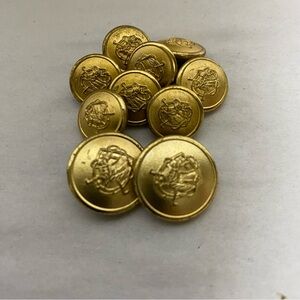 Vtg CHAPS Ralph Lauren 10 Replacement Buttons Equestrian Theme Good Condition